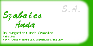 szabolcs anda business card